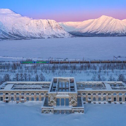 фотограф сергей крылов  железная дорога зима вл15 электровоз кировск хибины   рассвет закат полярная ночь горы озеро снег