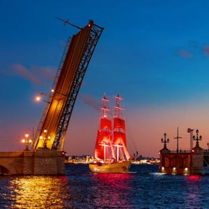 пейзажный фотограф сергей крылов алые паруса санкт петербург    парусник бриг разводные мосты закат белые ночи