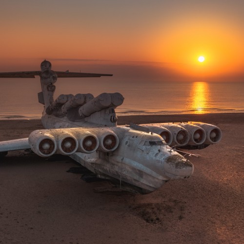 дагестан пейзажный фотограф сергей крылов рассвет каспийское море экраноплан лунь каспийский монстр
