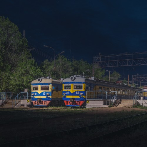 казахстан степногорск эр22 электропоезд электричка сжд ночь вокзал